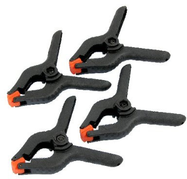 Neilsen 4pc Plastic Nylon Mini Spring Clamp Set 90mm