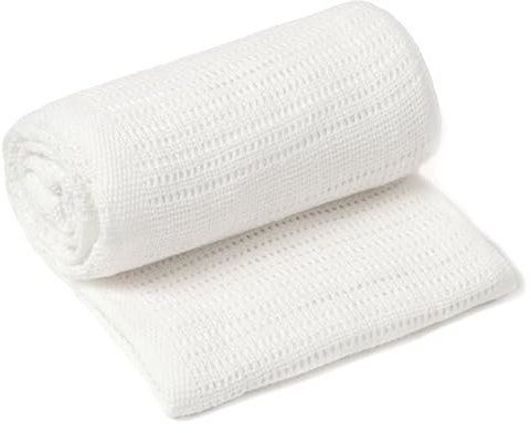 Clair de Lune Soft Cotton Cellular Baby Pram Blanket 90 x 70 cm (White)