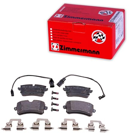 ZIMMERMANN 25214.175.5 Bremsbelagsatz Bremsbeläge Hinten mit Verschleißwarnkontakt mit Feder Foto entspricht Lieferumfang Kompatibel mit AUDI A6 Avant 4G5, 4GD, C7