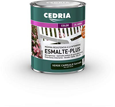 Esmalte al agua para madera,hierro y cerámica 750 ml (Verde Carruaje)