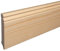 REESE Sockelleiste aus Holz | FICHTE | Massivholz-Fußleisten für Laminat Vinyl Parkettt | Hamburger/Berliner Profil | 120mm | Fichte natur lackiert