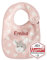 LALALO Sterntaler Lätzchen mit Namen bestickt, Model Emmi Girl in Rosa, Baby & Kleinkind Spucktuch mit Motiv Herz, Halstuch/Babylätzchen personalisiert, Mädchen, Baumwolle