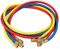 36 inch AC Charging Hose HVAC Refrigerant R12 R22 R404 R502 R134A Car Air Conditioning Refrigeration Tube 3000-600 PSI Standard 1/4 SAE Hose Gauge Hose With Fittings (Blue)