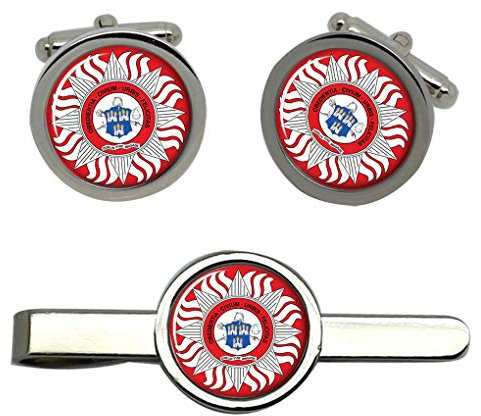 Giftshop UK Dublin Feuerwehr Manschettenknöpfe Und Krawatte Clip Set