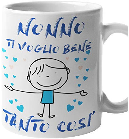 Incidiamo Tazza Mug Nonno - ti voglio bene tanto così - festa dei nonni - Idea Regalo Compleanno Natale