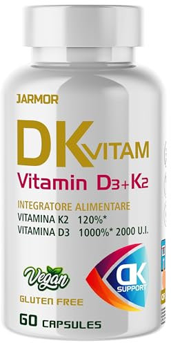 J.Armor Vitamine D3 + K2 MK7 D K Vegan Homme et Femme 60 gélules pendant 60 jours Vegan
