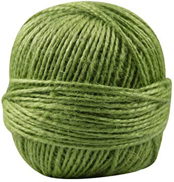 DELFINO Gomitolo di Juta 100g - 100% Fibra Naturale - Disponibile in più Colori e Spessori - Filato Colore Verde Acido - Iuta per Uncinetto 4-100% Made in Italy