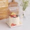 DZOZO 10Pcs Transparent Cake Box 5 Inch Heightened Clear Cake Gift Boxes 10 Packs Square Plastic Baking Box Cupcake Containers Display Boxes Carrier Cake Holder for Candy Chocolate Dessert Holder