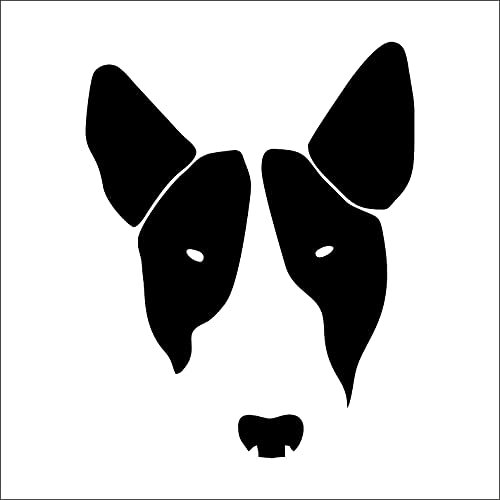 EXPELIA ADESIVO PRESPAZIATO BULL TERRIER COLORE NERO IN PVC ADATTO PER AUTO MOTO CAMPER PC