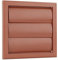 Vents 4 inch Terracotta Gravity Grille Backdraft Shutter 100mm Extractor Fan Back Draught Grill for Air Con Ducting House Bathroom Kitchen Shower Toilet Fans External Vent Plastic Cover