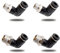 SRJQXH 4 Piezas Conectores Neumáticos, Dos Modelos Diferentes (6MM × 1/4 y 6MM × 1/8) Racores Rápidos de Rosca Macho, Negro Empuje los Accesorios Rápidos, para Conexión de Tubería