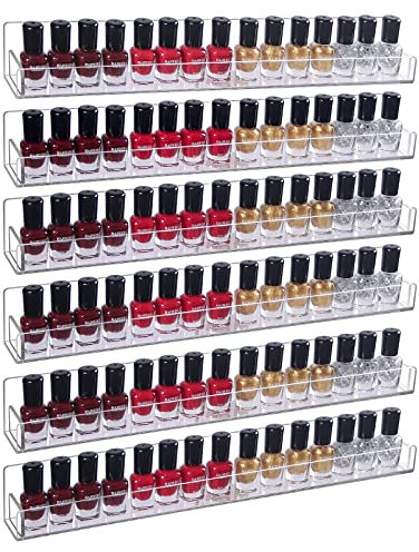 Justsoso 6 Stück/Set Acryl-Nagellack-Rack, Wandmontage, Lippenstift, ätherisches Öl, Flaschenhalter, Organizer, Nagellack-Display-Ständer, Regal zur Aufbewahrung
