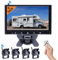 Hodozzy Cámara de Marcha Atrás Inalámbrica 4 Cámaras 9 Pulgadas Monitor Cámara Trasera Inalambrica, 18 IR Visión Nocturna Impermeable 12V-36V para Remolques, Autocaravanas, Camiones, Furgoneta