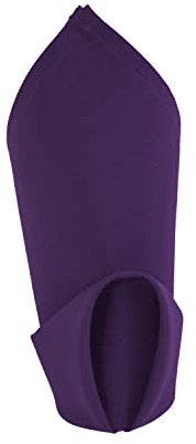 Weavric 12er-Set Stoffserviette, 51x51 cm, Waschbar, Knitterfrei, Wiederverwendbar, Violett, Tischservietten mit Gesäumtem Rand, Für Hochzeit, Party, Hotel, Restaurant