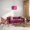 Paco Home Deckenlampe Pendelleuchte Hängelampe Wohnzimmer Esszimmer Schlafzimmer Lampenschirm Velours Industrial Samt E27 1,5m Textilkabel Kürzbar