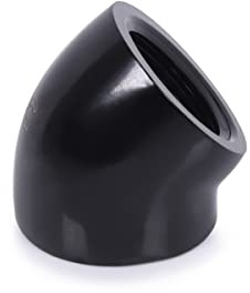 Alphacool 17592 Eiszapfen L-Verbinder 45° G1/4 IG auf G1/4 IG - schwarz Anschluss Wasserkühlung