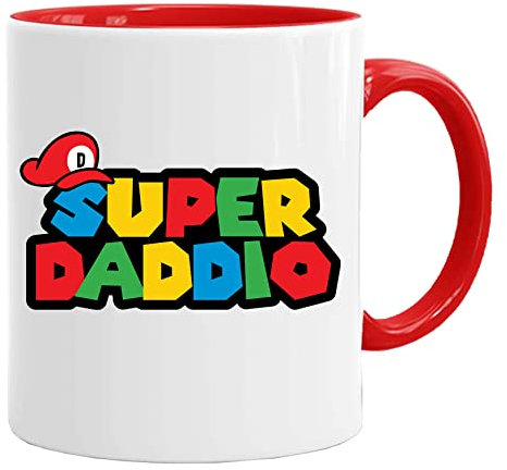 Fathers Day Mug | Gifts for Dad & Stepdad | Dads Mug | Christmas Presents from Daughter, Son, Kids | Funny Mugs for Dads | Novelty Gift | 11oz Dishwasher Safe (Super Daddio)
