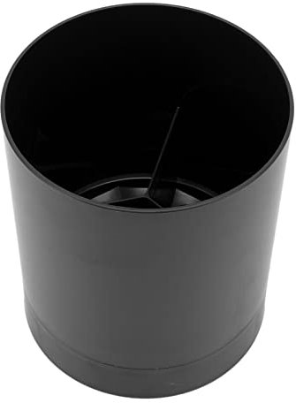 Tissting Porte Ustensiles Rotatif, Organisateur de Cuisine Compact et Stable avec Compartiment Antidérapante en PP pour Couteaux, Fourchettes et Cuillères, Design Moderne pour Comptoir de Cuisine