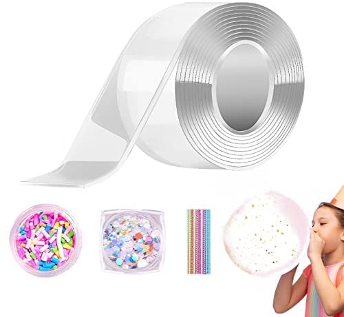 GUAHKUN 5 StüCke Selbstklebendes Nano Tape Bubble Aufblasbares Luftpolsterband, Blase, Mit Pailletten Aufkleber Strohdiy