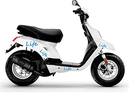DualColorStampe Aufkleber kompatibel mit Yamaha BOOSTER MBK Deezer LIFE DX-SX Zubehör Sticker Motorrad Farbe wählbar COD.M0285 (Blu53)