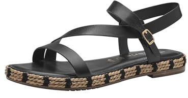 Tamaris Damen Sandalen Leder Sommer; BLACK/schwarz; 41 EU