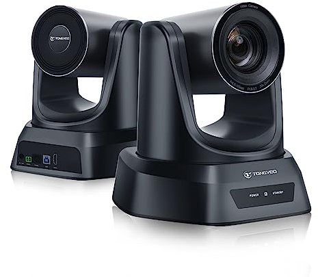 TONGVEO Telecamera HDMI PTZ 20X zoom ottico, chiesa live streaming USB 1080P 60fps fotocamera per servizi di chiesa online, funziona con zoom, Skype OBS facile da configurare