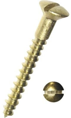 Lot de 10 vis à bois en laiton DIN 95 à tête fraisée bombée fendue et filetage partiel 5,0 x 35 mm