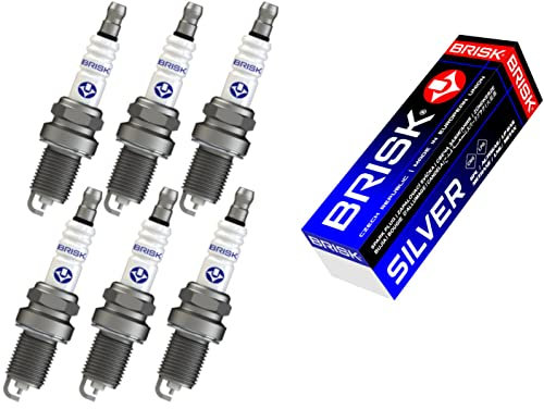 BRISK Silver DR17YS 1351 Zündkerzen Benzin LPG GPL CNG Autogas, 6 Stück