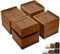 ANNKUT Bettmöbel-Erhöhungen, 7,6 cm, quadratisch, verstellbar, für Bett, Sofa, Tisch und Couch, Hebebühne auf 3,8 cm oder 7,6 cm, robuste Unterstützung bis zu 0,6 kg, 4 Stück, Braun