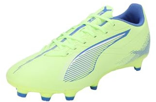 PUMA Damen Ultra 5 Play FG/AG WN's Soccer Shoe, Fizzy Apple White-BLUEMAZING, 43 EU