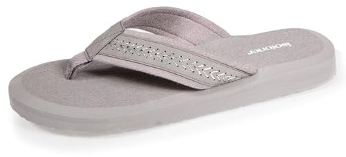 Isotoner Tongs femme avec tige à paillette