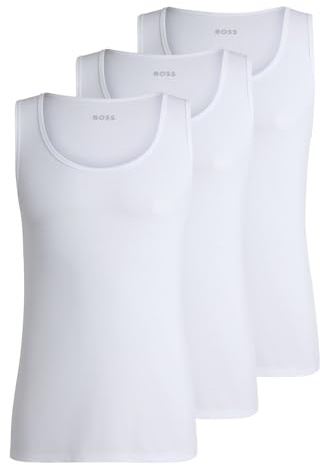 BOSS Herren TankTop3P RibClassic Dreierpack Unterhemden aus RIPP-Baumwolle