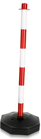 GARVALON Poller Mit Wasser Befüllbarer Warnpfahl Beweglicher Fester Säulenpfahl Elastische Säule Kreuzungsschild Aus Kunststoff Sicherheitswarnsäule Antikollisionswarnpfahl