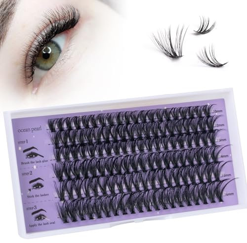 Lot de 120 extensions de cils individuels réutilisables, doux et super fins, pour le maquillage à la maison - 10 à 16 mm - 40D