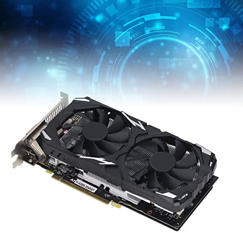 EIMSOAH RX 580 8 GB Grafikkarte, 256 Bit 2048SP GDDR5 Grafikkarte, Twin Freeze Fans Computer-Grafikkarte für Büro und Gaming (RX580 8GB GDDR5 256BIT)