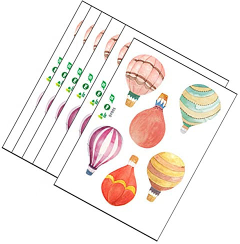 Beatifufu 12stücke Heißluftballon Wandaufkleber Bunt Diy Decor Selbstklebend Ablösbar Umweltschonend Praktisch Wandaufkleber Für Glatte Oberflächen