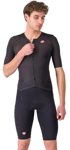 CASTELLI Sanremo Herrenanzug mit 3 Ärmeln, für Radfahren, Rennen, Schwimmen, Radfahren, Laufen, aerodynamischer Triathlon-Anzug mit Tri-Sitzpolster