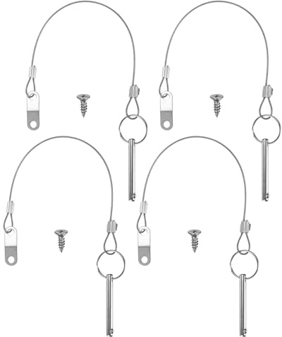 M METERXITY Quick Release Pins, Bimini Top Pin W/Lanyard & Screws for Shipbuilding/Marine/Trailer