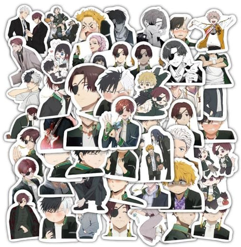 Wind Breakers Aufkleber, 60 Pcs Anime Figur Vinyl Wasserdichte DIY Stickers Für Party, Wasserflasche Scrapbook Laptop Skateboard Computer