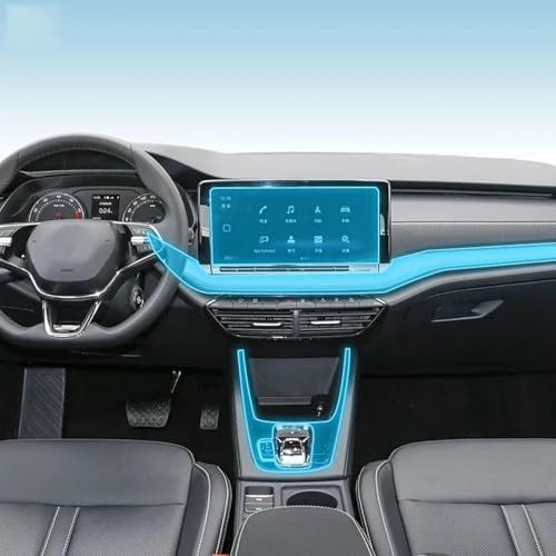 LYBQFZ Auto-Innen-Mittelkonsole, transparente TPU-Schutzfolie, PPF, kratzfeste Reparaturfolie, für Skoda Octavia 2023–2025