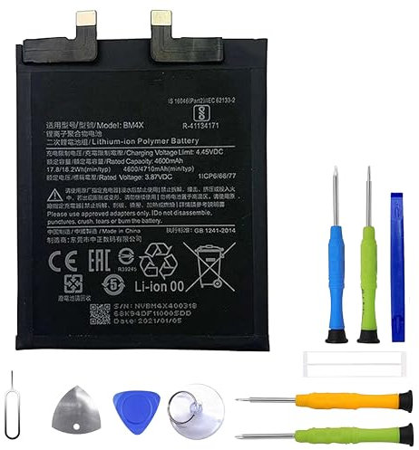ERYNK Mi 11 Ersatz Akku, BM4X Akku Für Xiao mi Mi 11 M2011K2C M2011K2G Ersatzbatterie with Werkzeugsatz