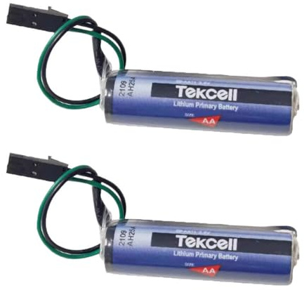 zoyfayl 2PCS SB-AA11 Battery Size AA 3.6V 2400mAh LithiumBattery for Tekcell SB-AA11 Battery with Black Plug