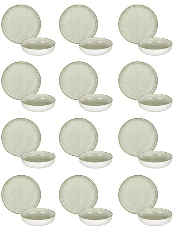 Servizio 24 piatti stoneware fango Nordic Brillo