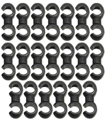 20pcs Bike Cable Clasps S-Hook Clips Bicycle Rotatable for Brake Cable MTB Bike Road Bicycle