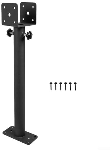 Zoegneer Adjustable Roof Riser Bracket For Pergola Beam And Roof Mount 0‑180° Angle Weather Resistant Black Hardware For Gazebo Porch Garden Structure