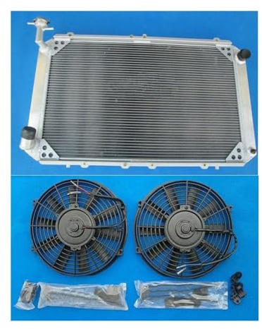 Radiador Y Ventilador Aluminio Para Nissan Para Patrol Y60 GQ 2.8 4.2 TD42 Turbo Diesel 3.0 Manual MT HETEVSCCK