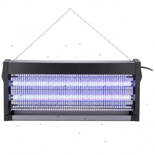 Zanzariera Elettrica 40W con 2 Lampade UVA - Copertura 150 mq | Zanzariera elettrica 40W con 2 lampade UVA, copertura 150 mq, cassetto estraibile, griglia in ferro e catena.