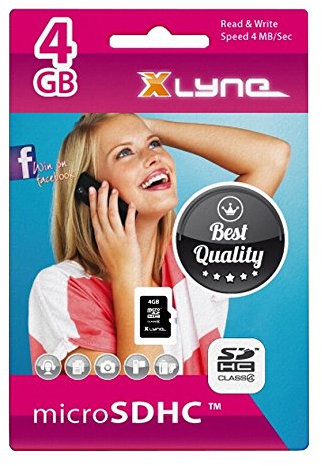 XLYNE micro-SDHC-Speicherkarte mit Adapter │ 4 GB │ Class 4 │ microSD-Karte, Flash Memory, Secure Digital