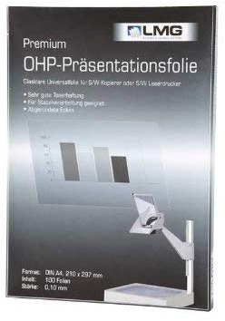 r&b LMGOHPS - Präsentationsfolie - Premium Overheadfolien, DIN, A4, 100 Stück