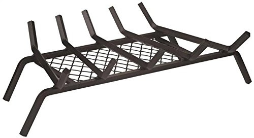 Rocky Mountain Goods 23-inch Fireplace Grate with Ember Retainer - 1/2” Heavy Duty Cast Iron - Heat Treated for Hottest Fires - Retainer for Cleaner More efficient fire - Heavy Duty Welds